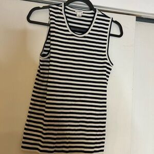 J. Crew Striped Navy and Cream Top